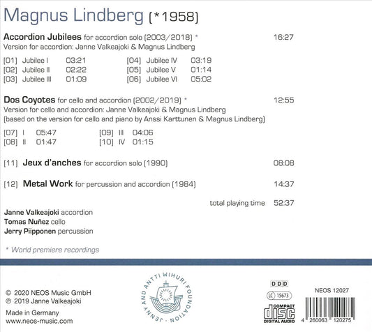 Magnus Lindberg: Complete Works for Accordion cover art