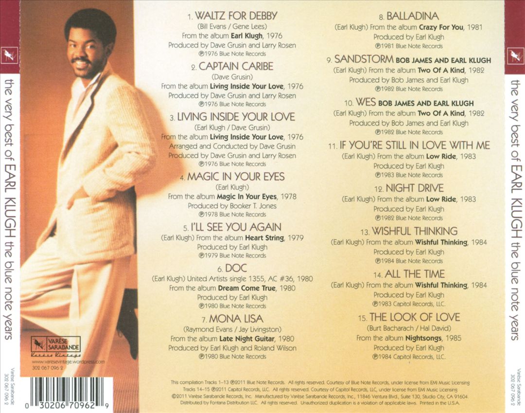 Very Best of Earl Klugh: The Blue Note Years cover art