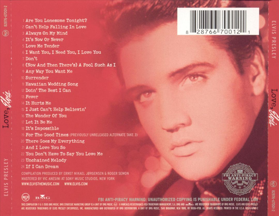 Love, Elvis cover art