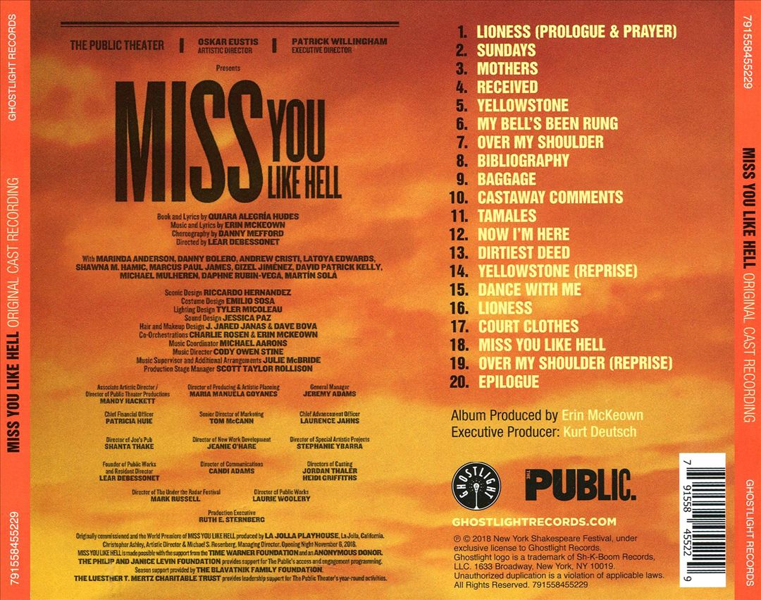 Miss You Like Hell [Original Cast Recording] cover art