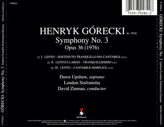 Henryk Górecki: Symphony No. 3 cover art