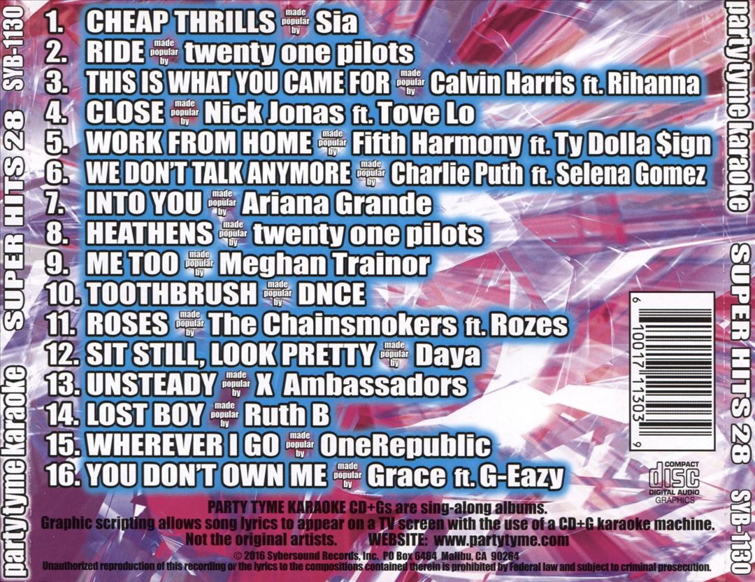 Party Tyme Karaoke: Super Hits, Vol. 28 cover art