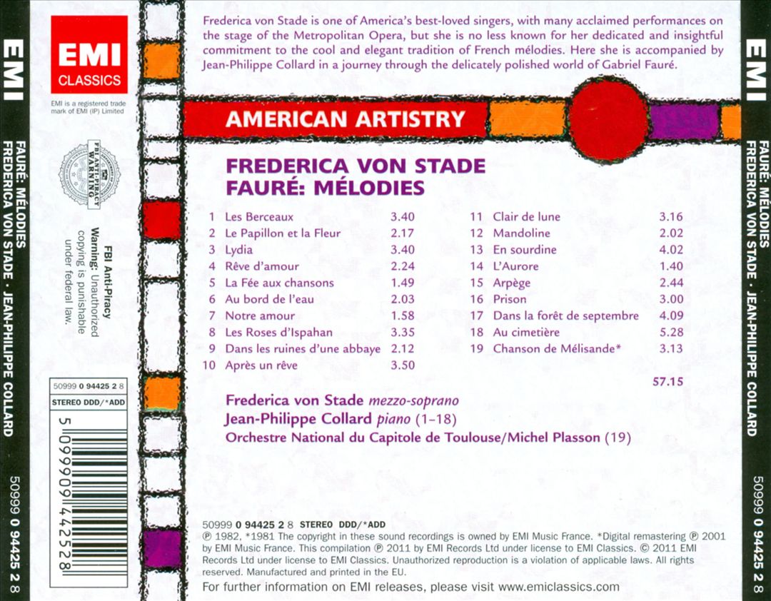 Fauré: Mélodies cover art