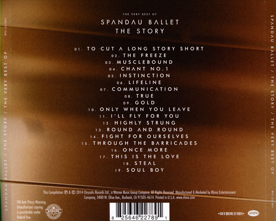 Story: The Very Best of Spandau Ballet cover art