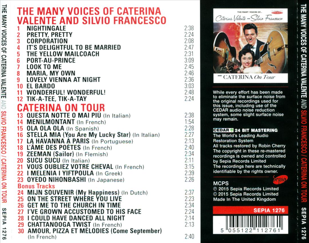 Many Voices of... Caterina Valente and Silvio Francesco/Caterina On Tour cover art
