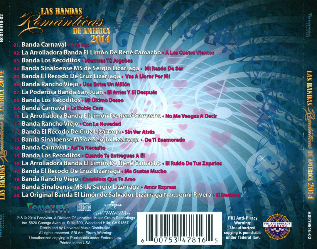 Bandas Romantica 2014 cover art