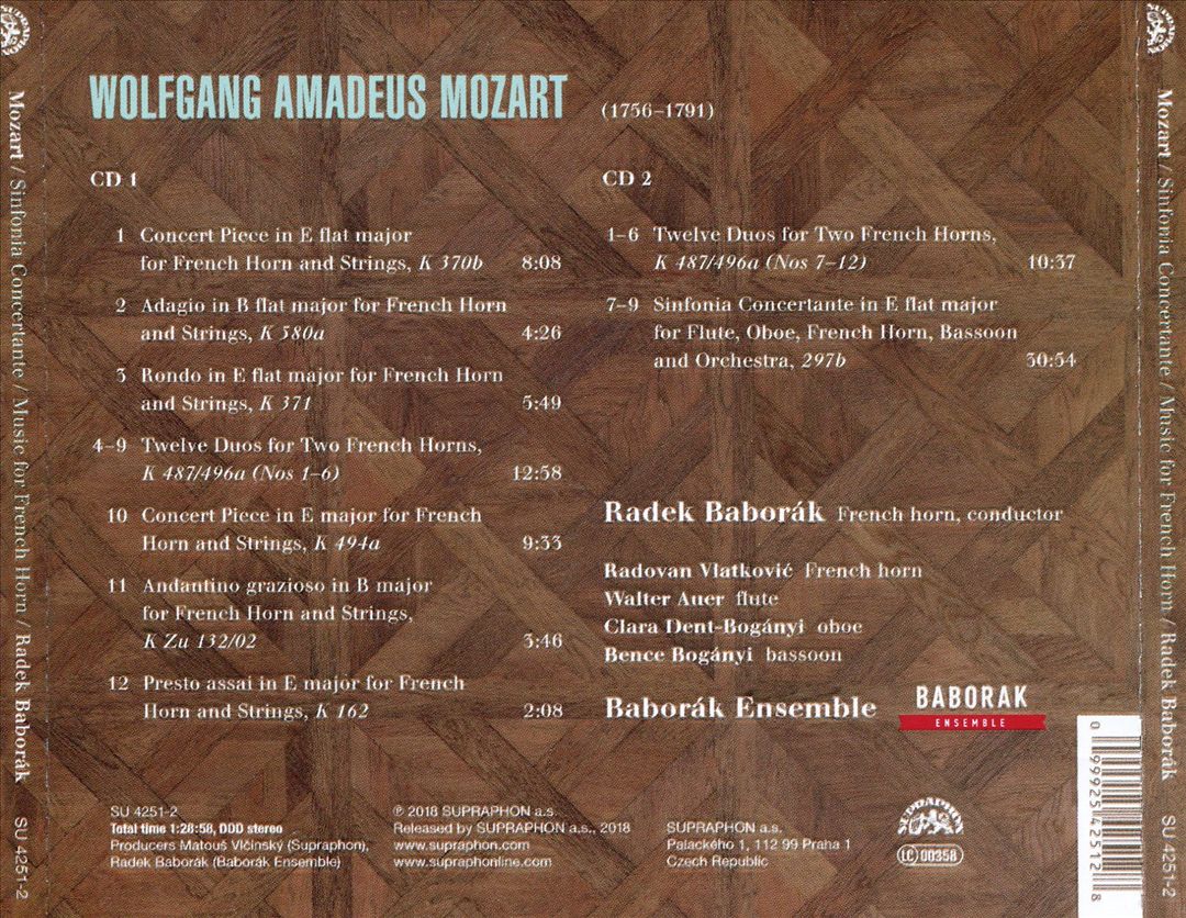 Mozart: Sinfonia Concertante; Music for French Horn cover art