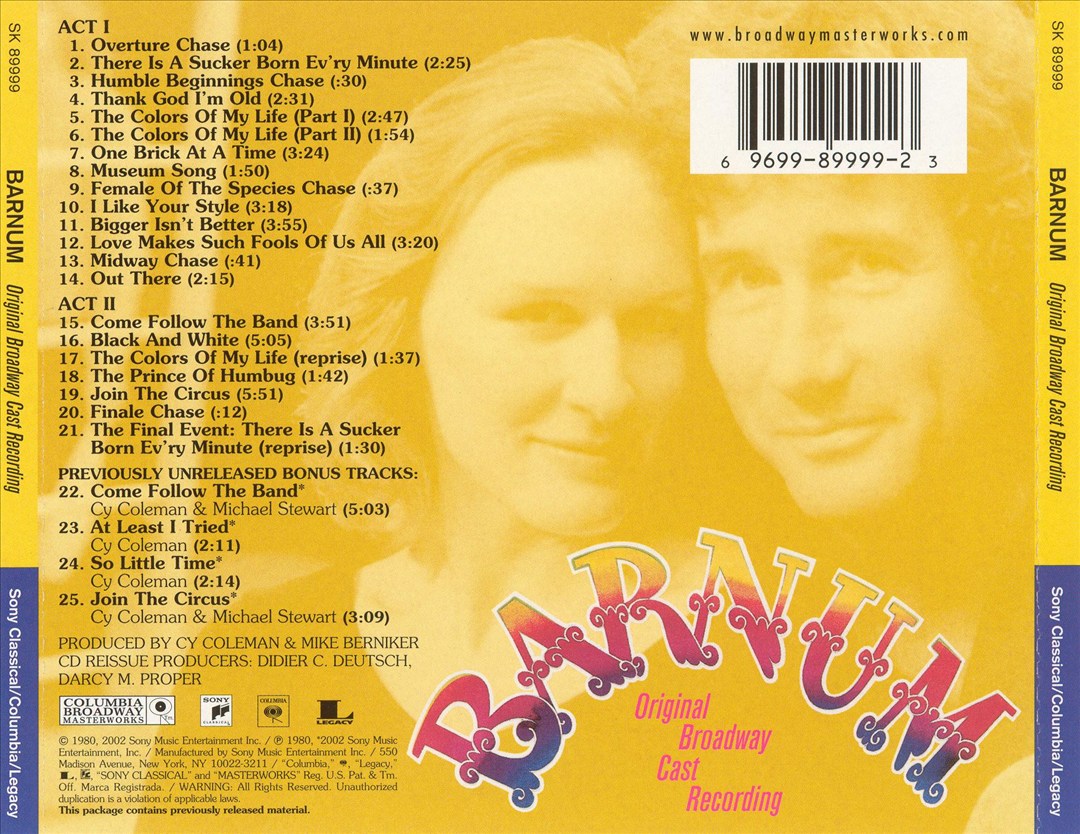 Barnum (Original Broadway Cast Recording) cover art