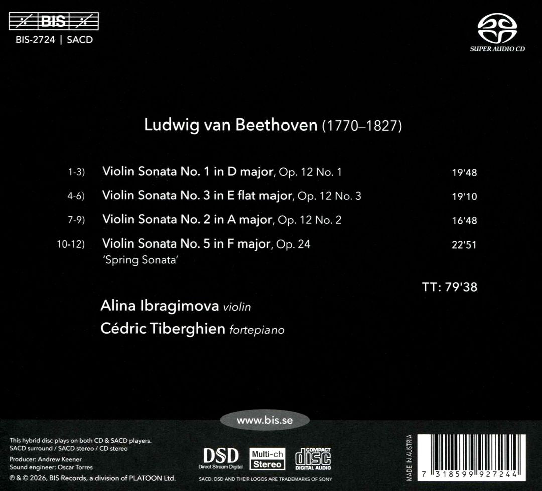 Beethoven: The Violin Sonatas, Vol. 1 [2025 Recording] cover art