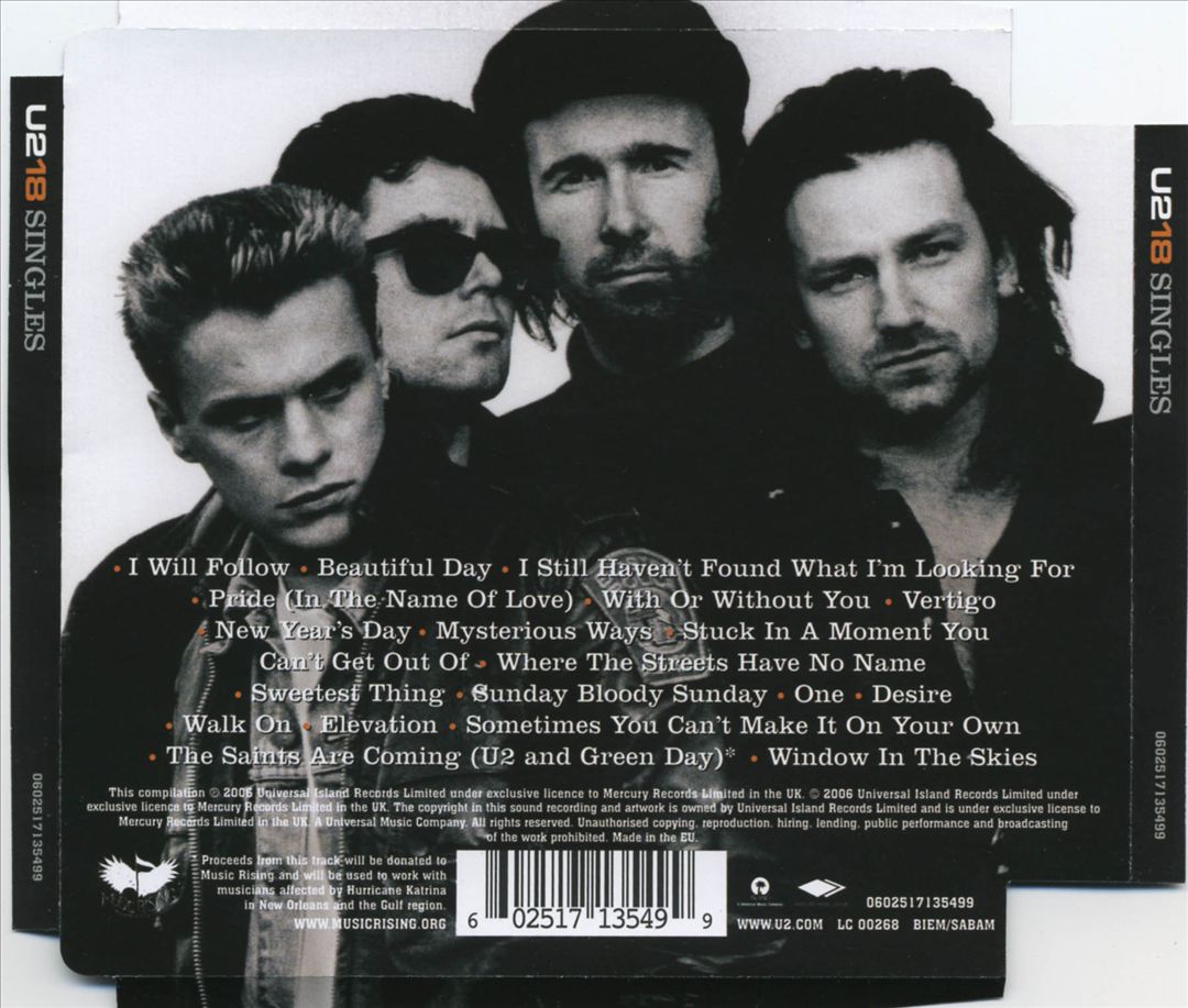 U218 Singles [UK Bonus Track] cover art