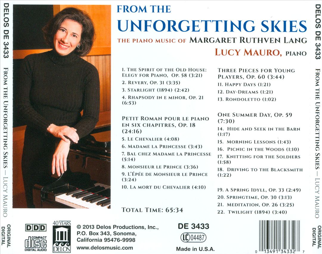 Margaret Ruthven Lang: From the Unforgetting Skies cover art