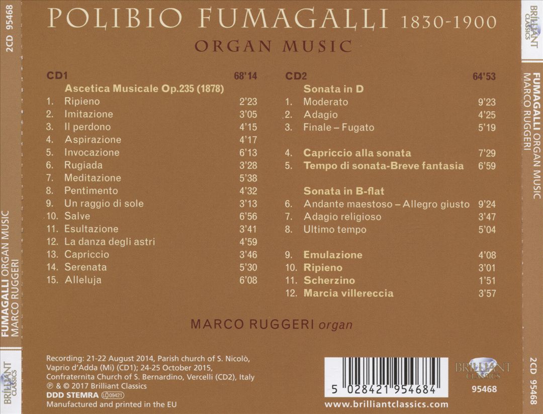 Fumagalli: Organ Music cover art