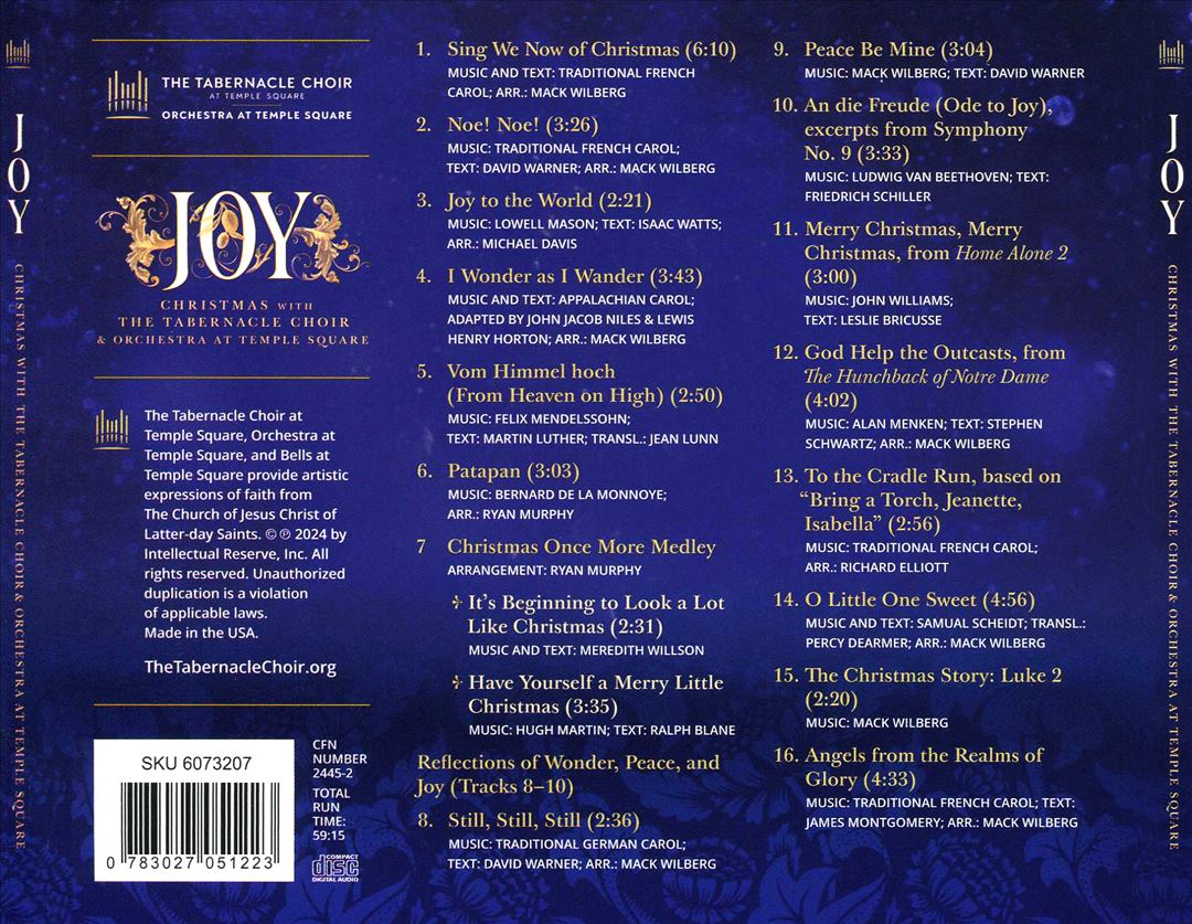 Joy:Christmas With The Tabernacle Choir & Orchestra cover art
