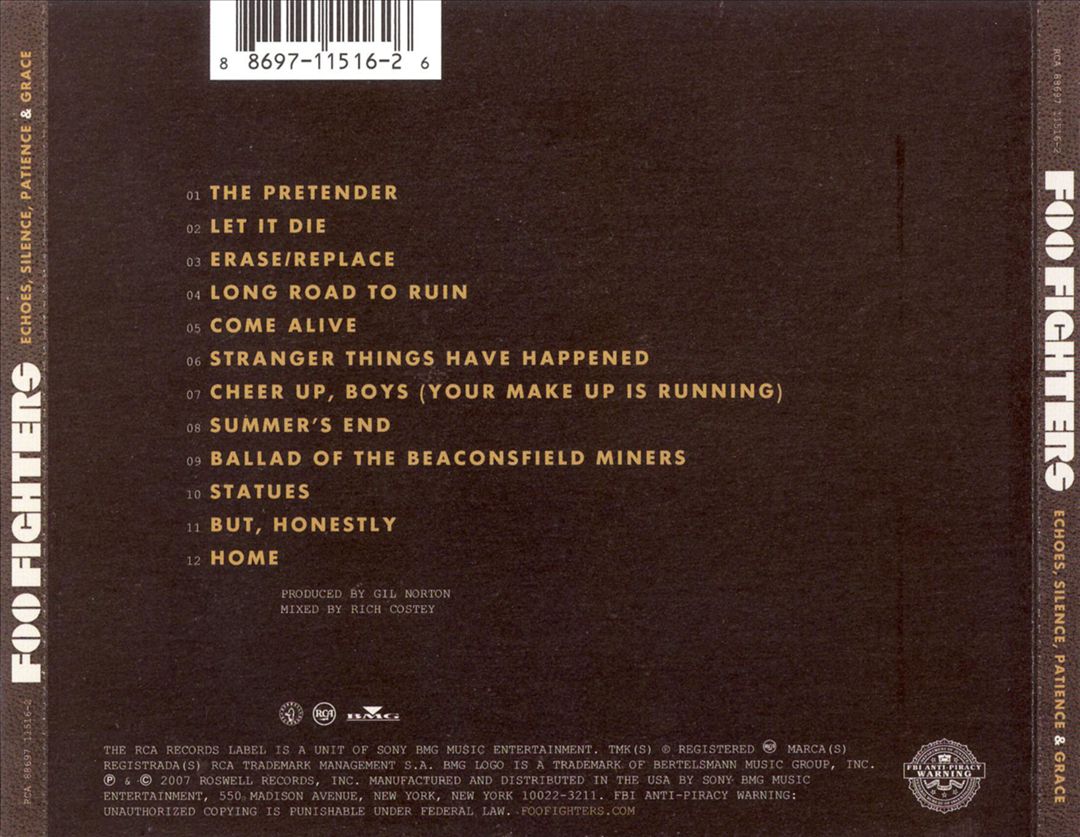 Echoes, Silence, Patience & Grace cover art