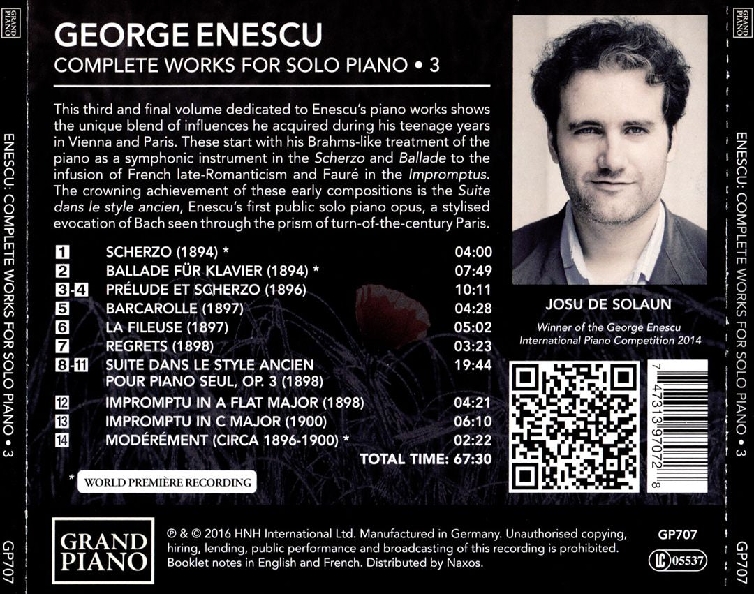 Enescu: Complete Works for Solo Piano, Vol. 3 cover art