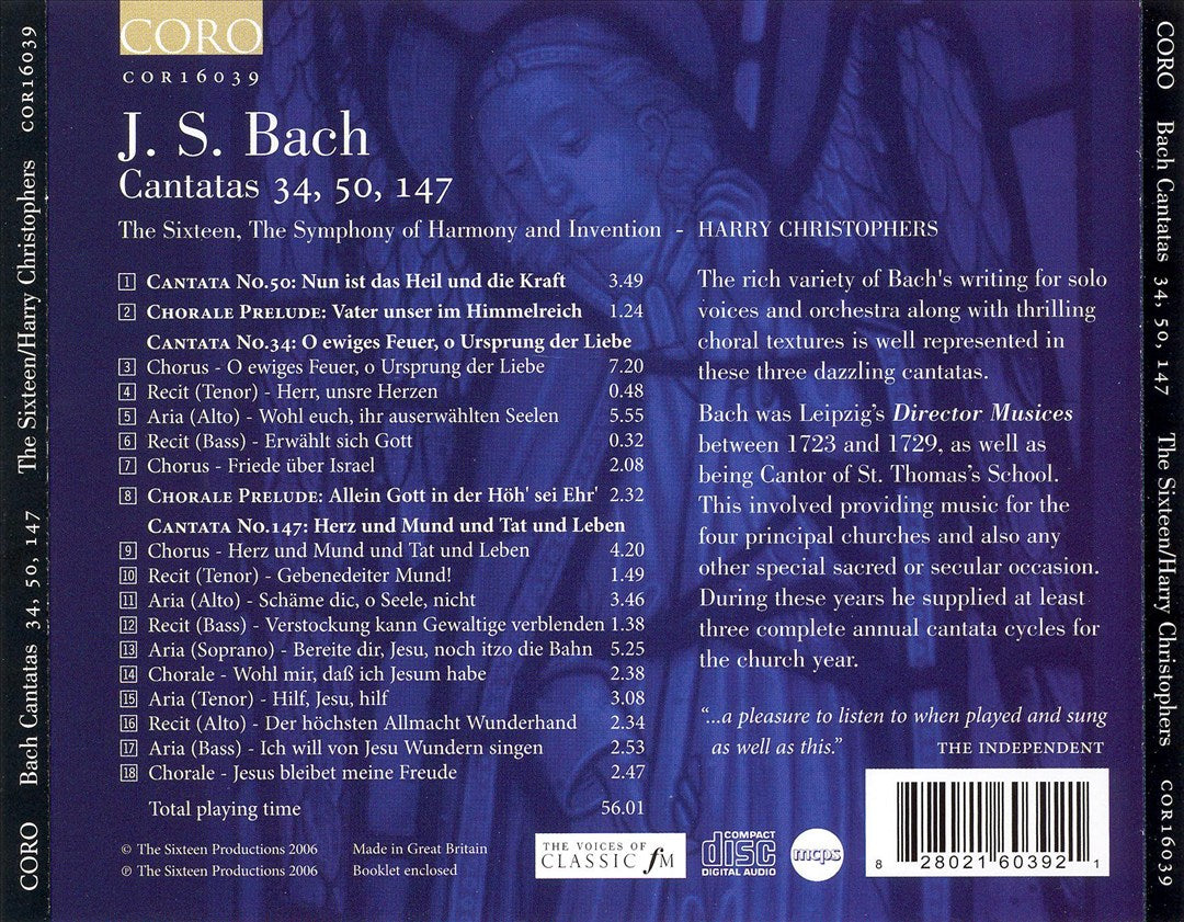 Johann Sebastian Bach: Cantatas 34, 50, 147 cover art