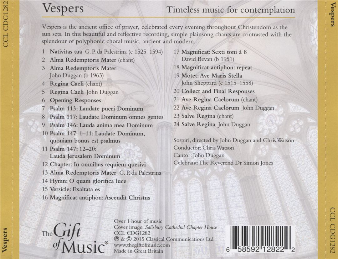Vespers: Timeless Music for Contemplation cover art