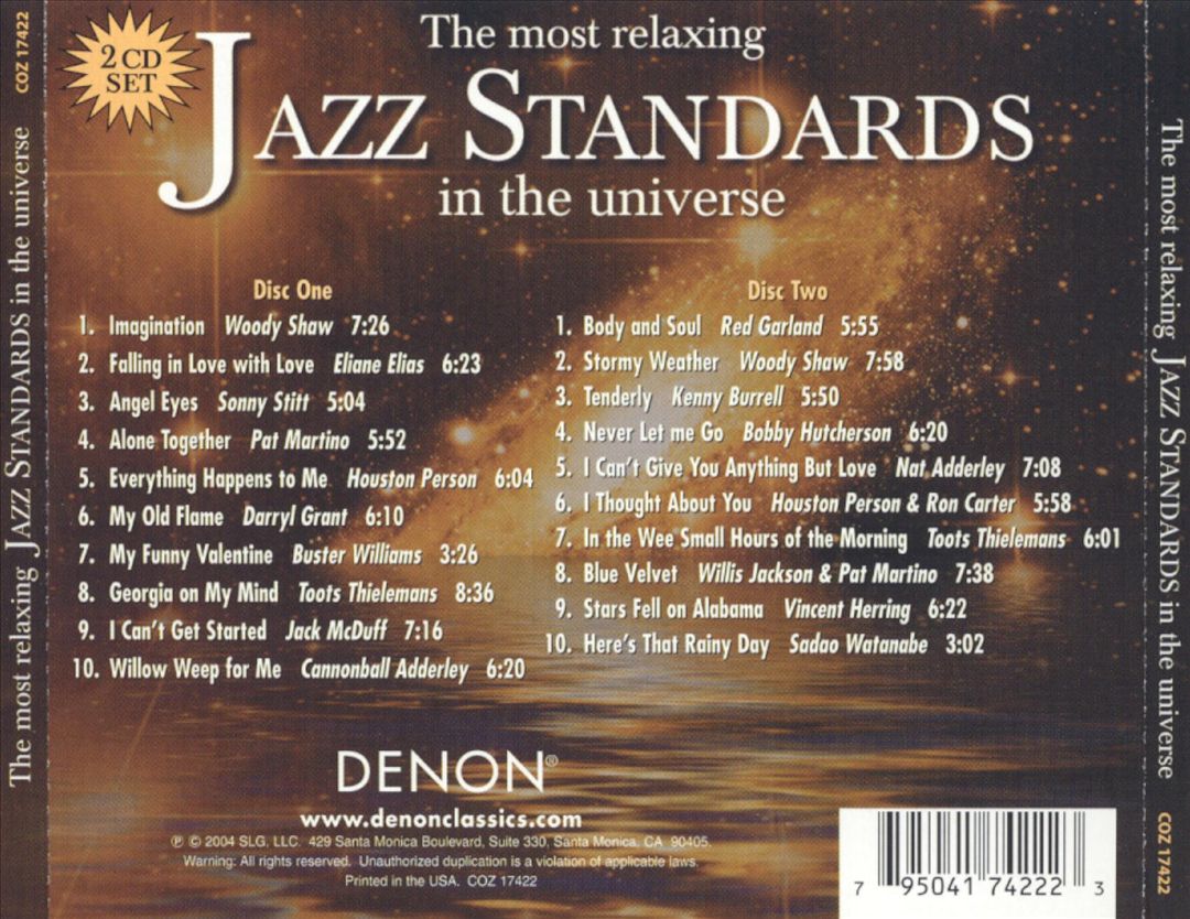 Most Relaxing Jazz Standards in the Universe cover art