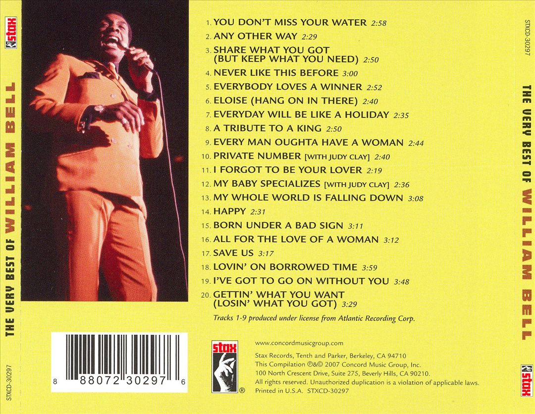 Very Best of William Bell cover art