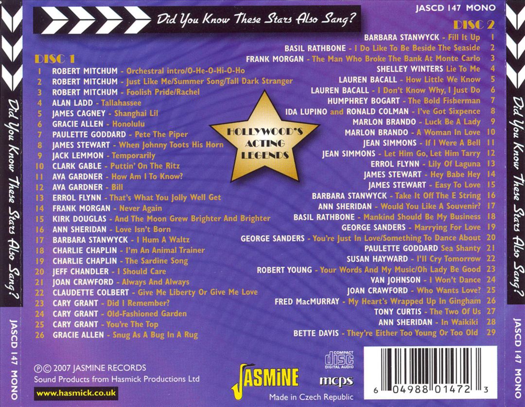 Did You Know These Stars Also Sang? Hollywood's Acting Legends cover art