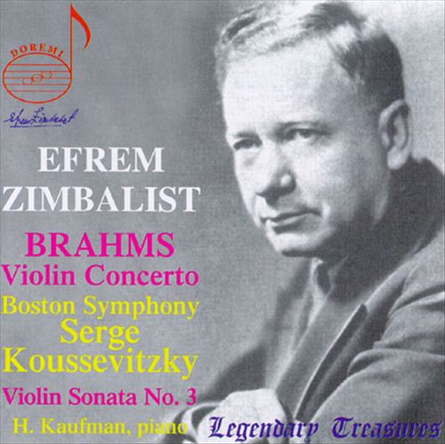 Efrem Zimbalist Plays Brahms cover art