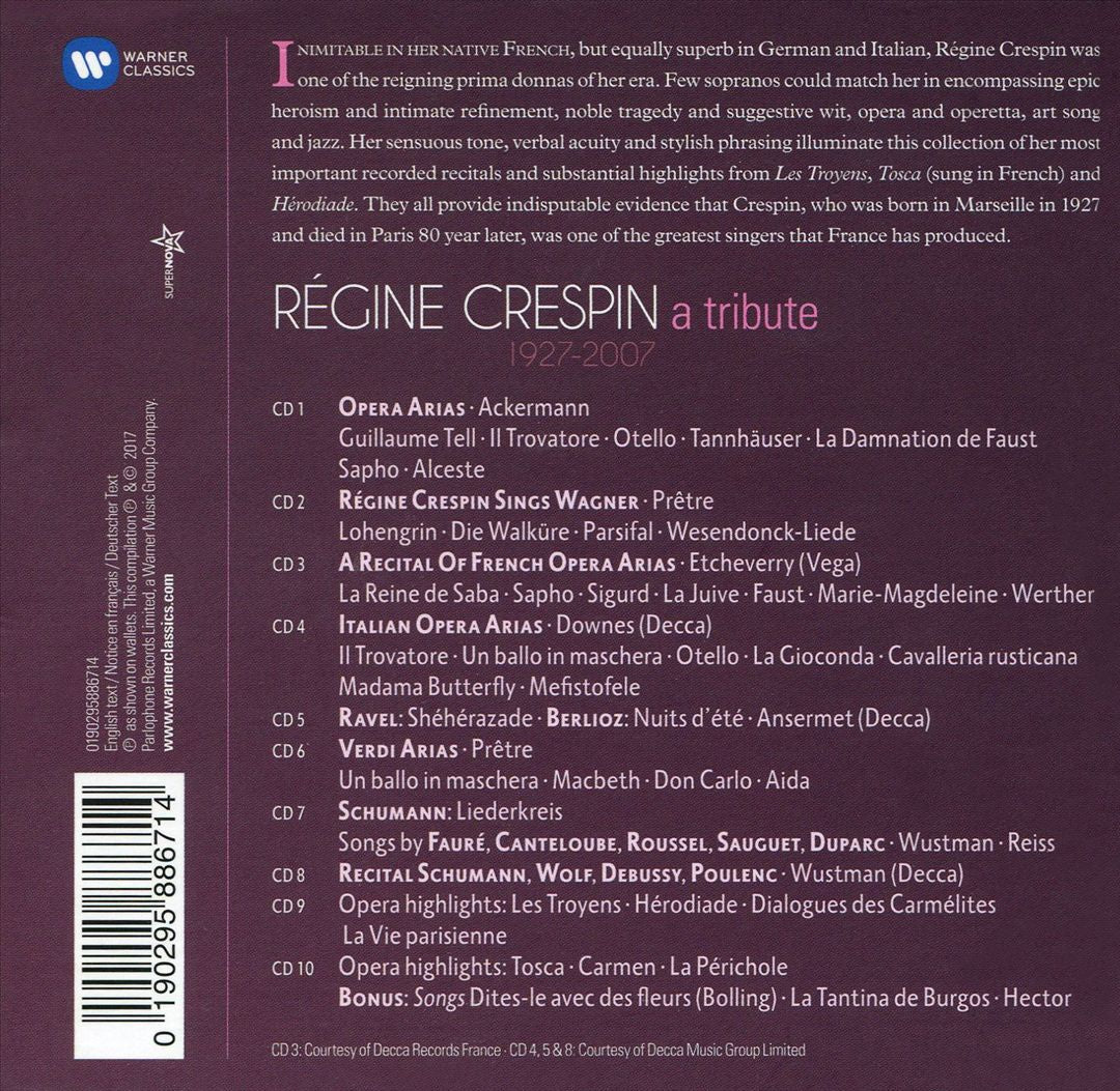 Régine Crespin: A Tribute cover art