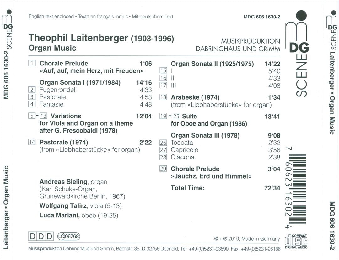 Theophil Laitenberger: Organ Works cover art