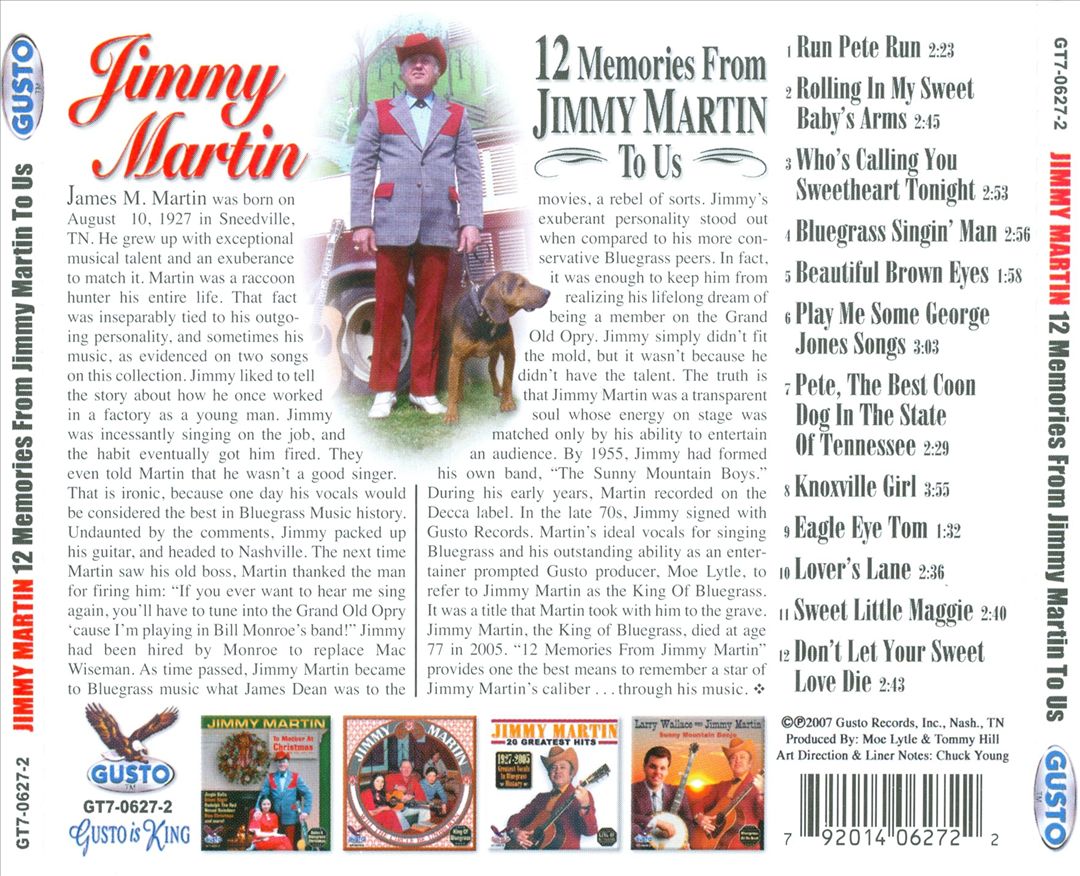 12 Memories from Jimmy Martin to Us cover art