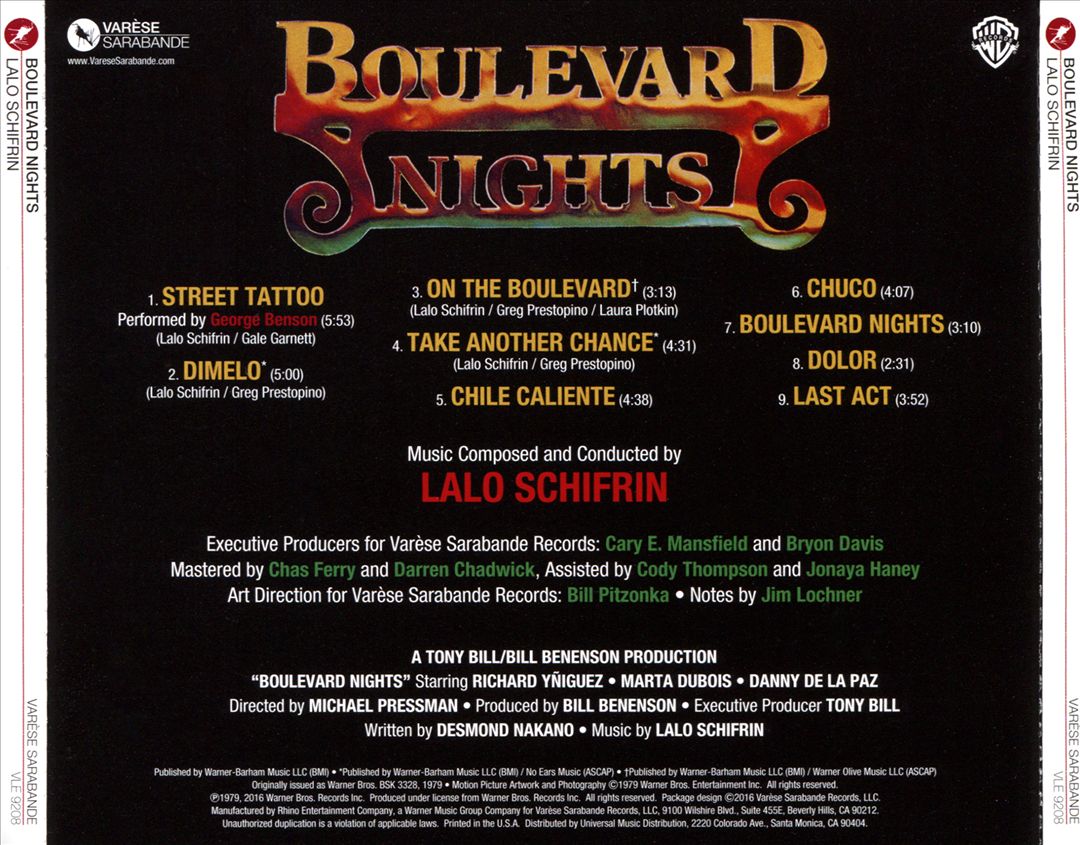 Boulevard Nights [Original Motion Picture Soundtrack] cover art