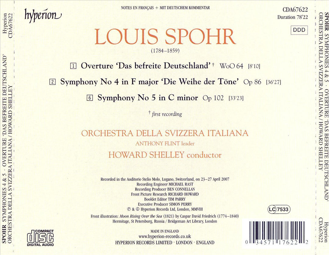 Spohr: Symphonies Nos. 4 & 5; Das Befreite Deutschland cover art