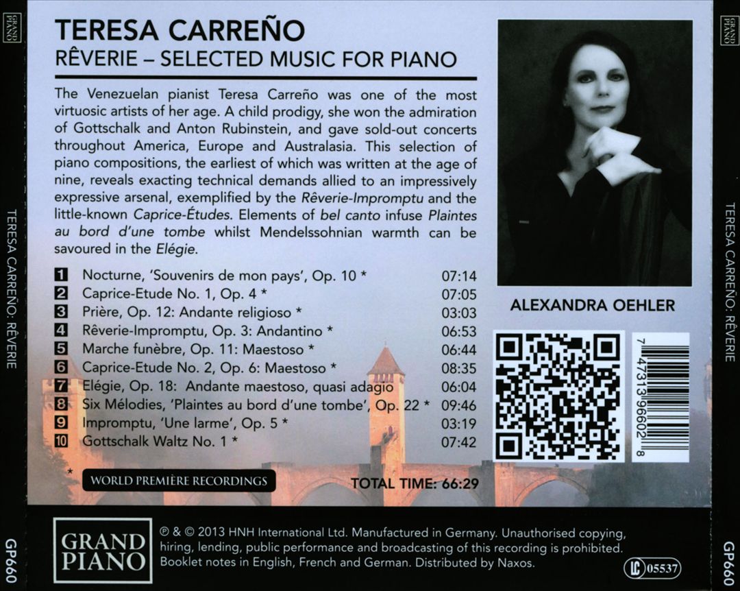 Teresa Carreño: Reverie cover art
