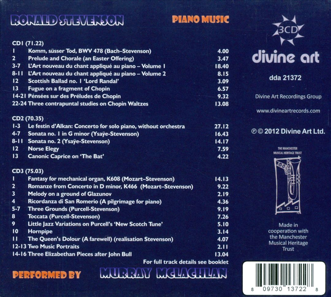Ronald Stevenson: Piano Music cover art