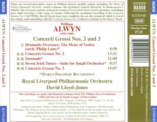 Alwyn: Concerti Grossi Nos. 2 & 3 cover art