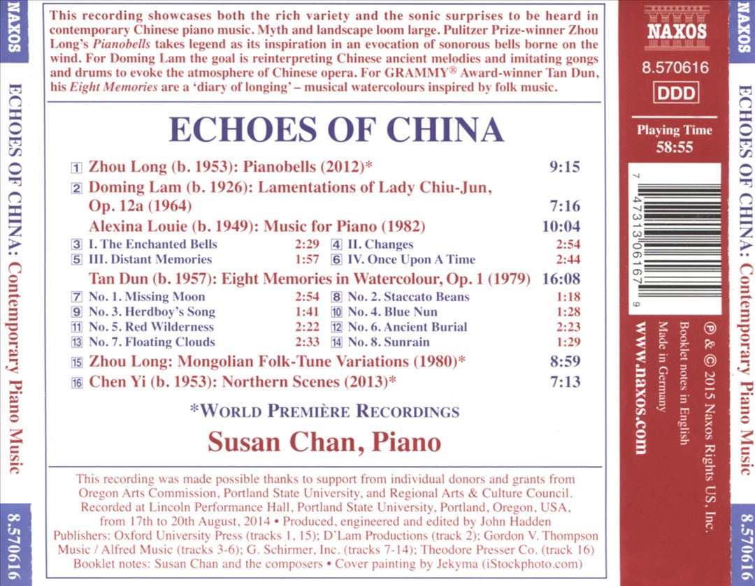 Echoes of China: Contemporary Piano Music cover art