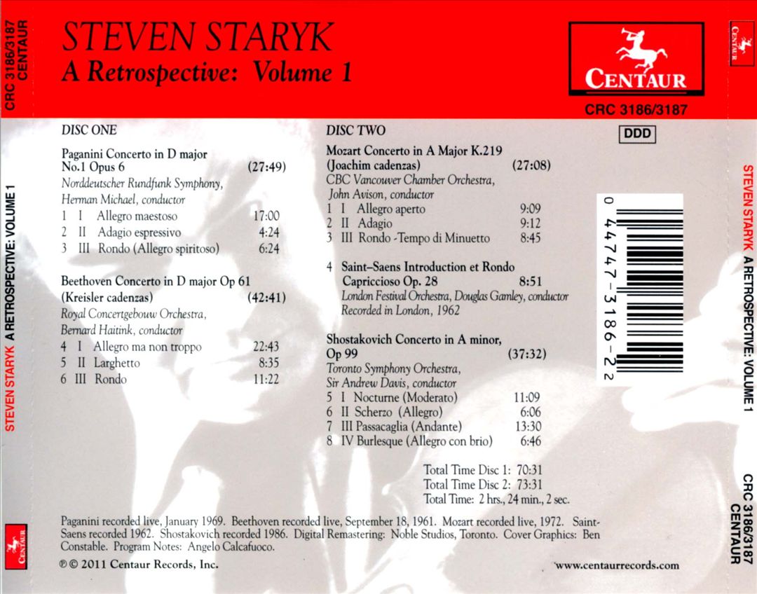 Steven Staryk: A Retrospective, Vol. 1 cover art
