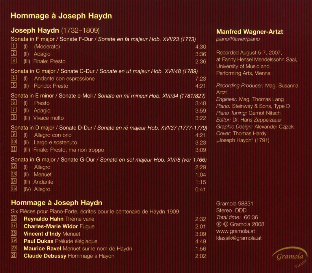 Hommage à Joseph Haydn cover art