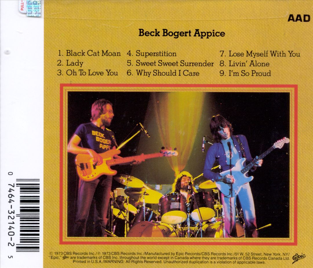 Beck, Bogert & Appice cover art