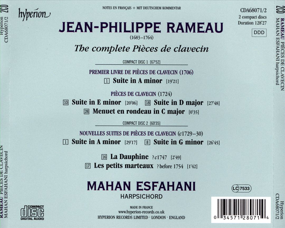 Rameau: Pièces de Clavecin cover art