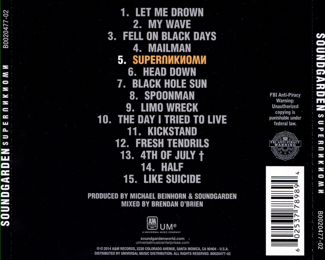 Superunknown [Remastered] cover art