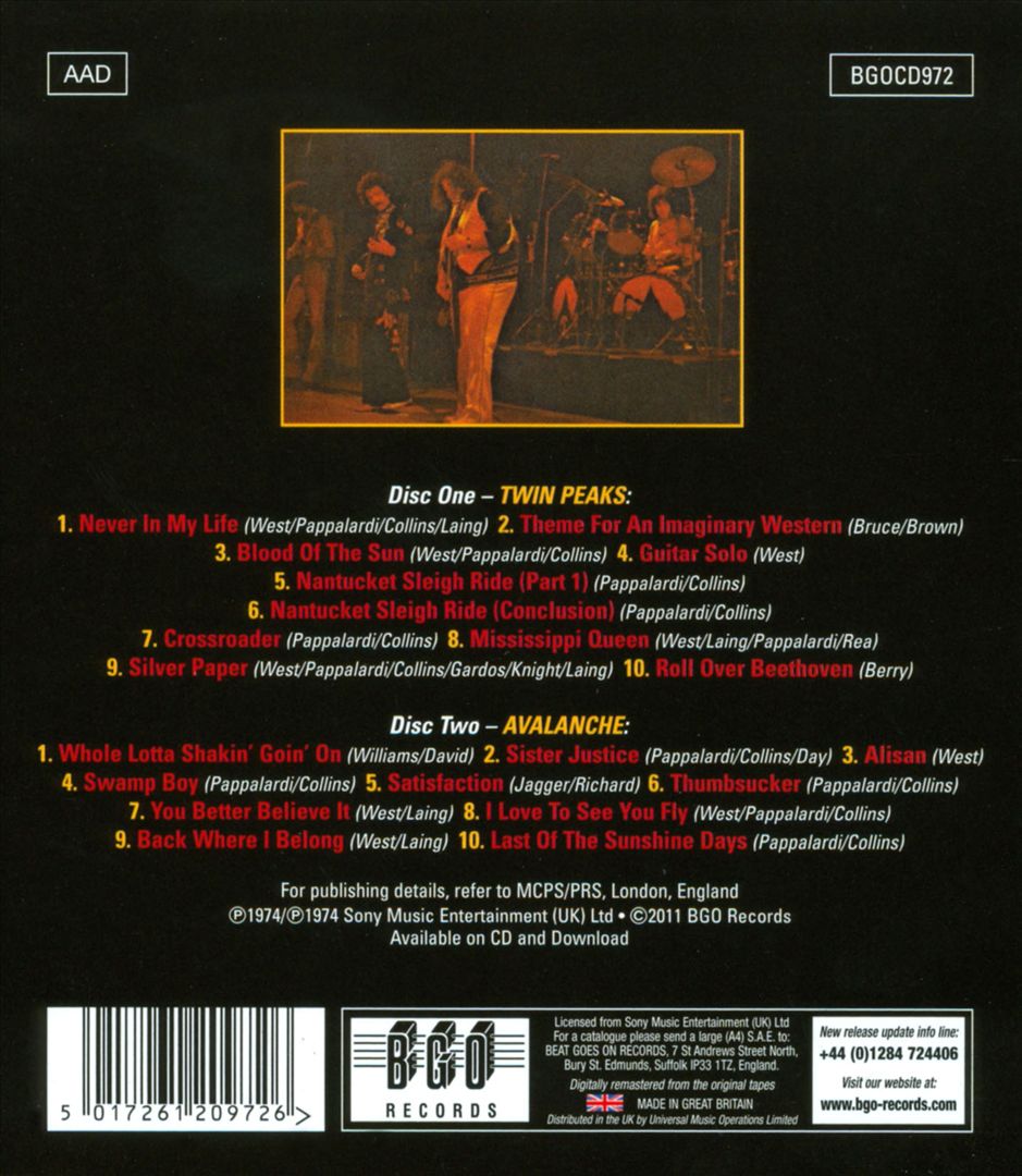 Twin Peaks/Avalanche cover art