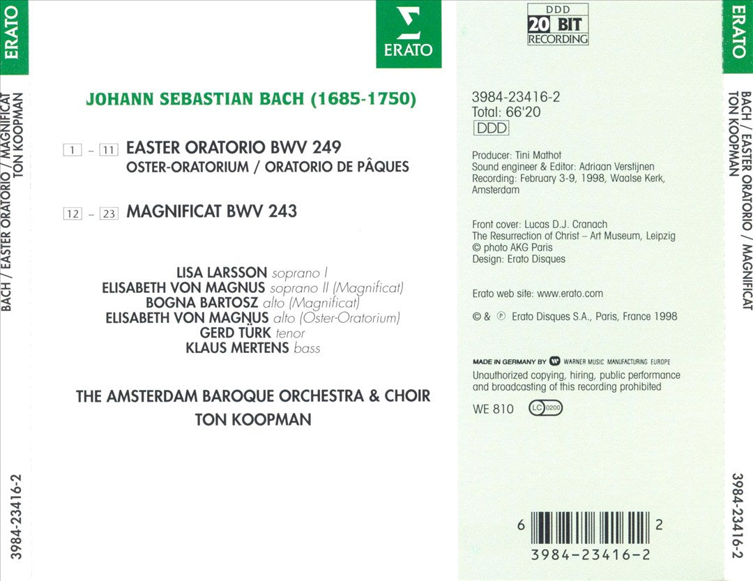 Bach: Easter Oratorio; Magnificat cover art