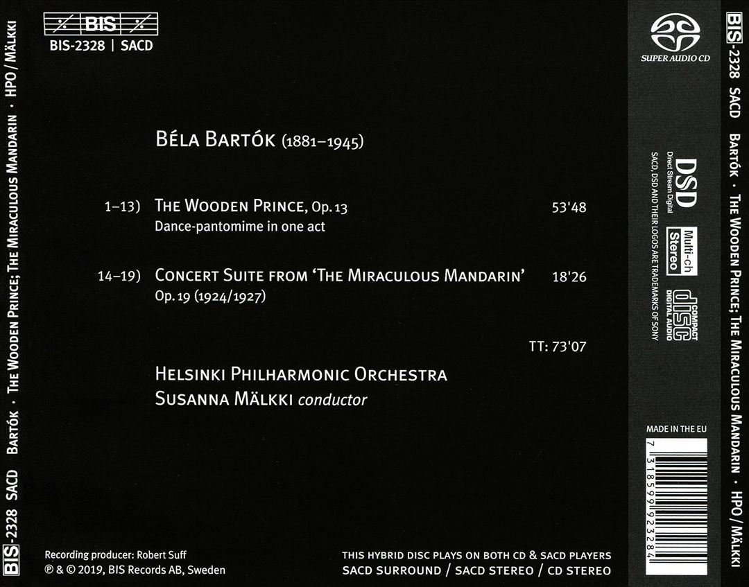 Béla Bartók: The Wooden Prince; The Miraculous Mandrin Suite cover art