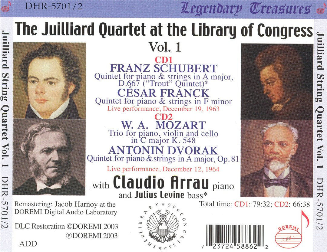 Juilliard String Quartet, Vol. 1 cover art