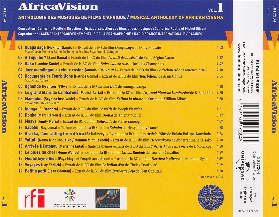 Africa Vision Vol. 1 Musical Anthology Of African Cinema cover art
