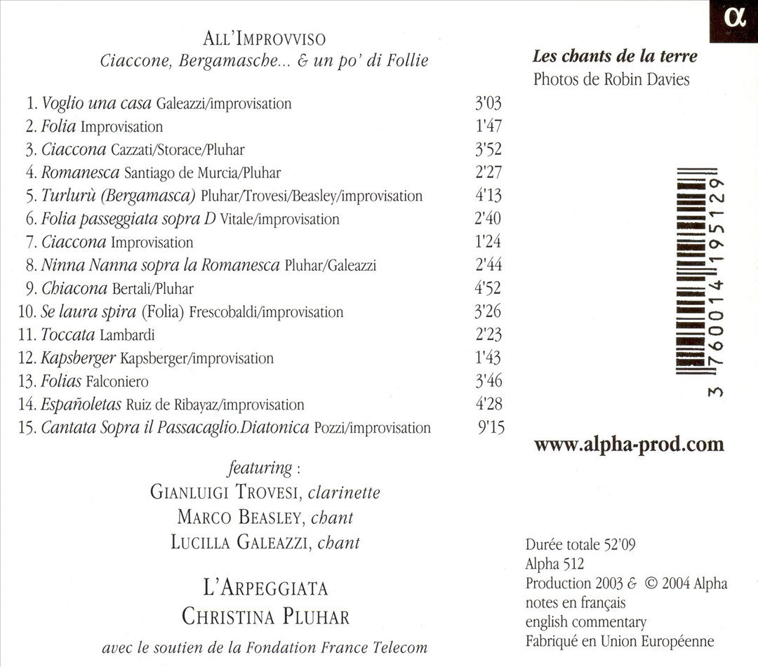 All' Improvviso: Ciaccone, Bergamasche, & un po' di Follie... cover art