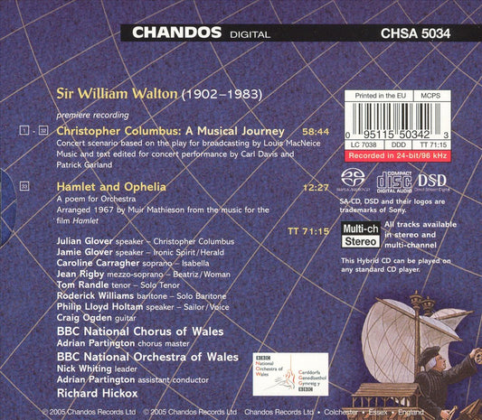 Walton: Christopher Columbus - A Musical Journey cover art