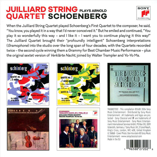 Juilliard String Quartet plays Schoenberg cover art