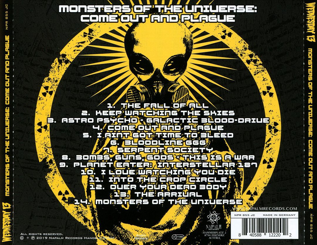 Monsters of the Universe: Come Out and Plague cover art