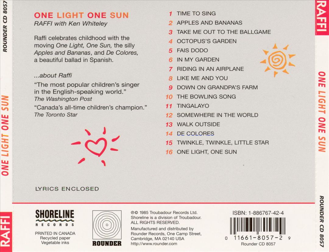 One Light, One Sun cover art