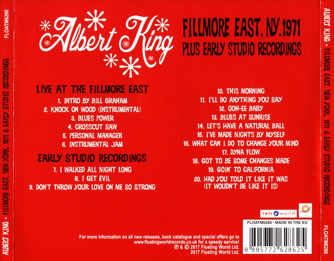 Live at the Fillmore East, NY 1971 Plus Early Studio Recordings cover art